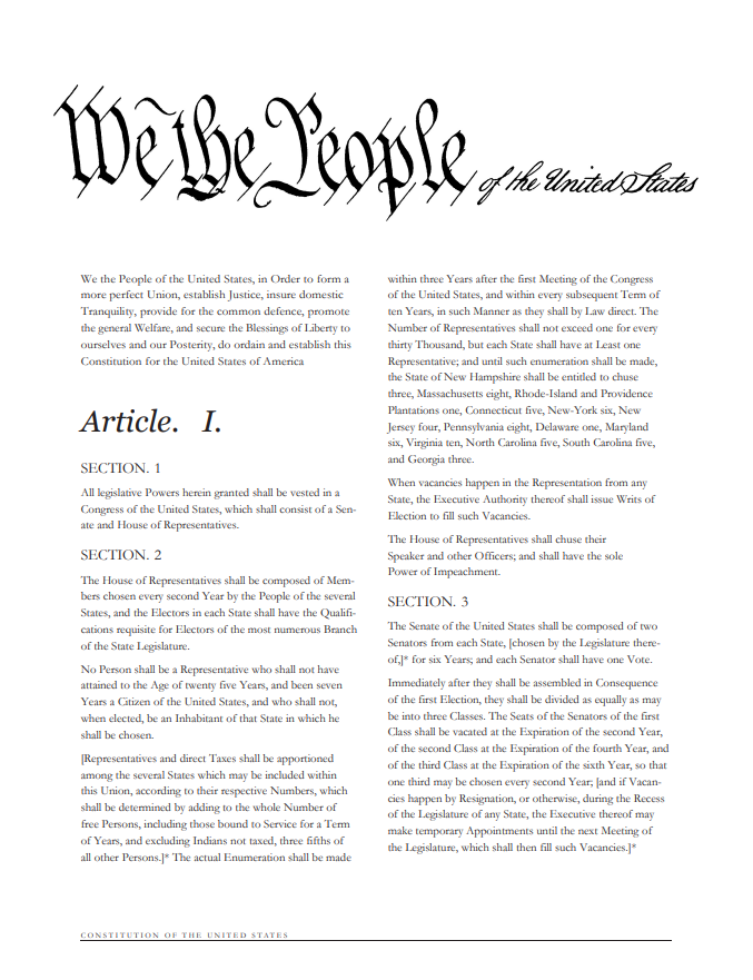 The United States Constitution