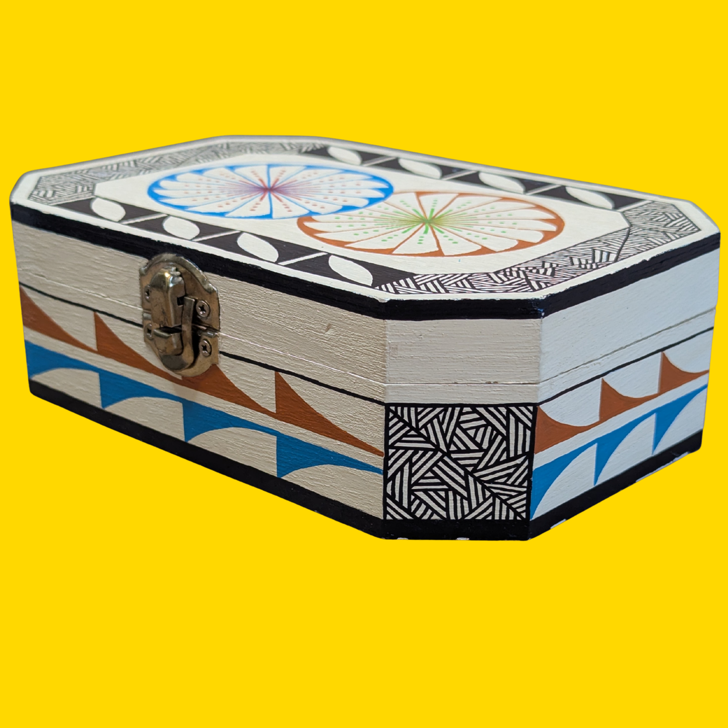 "First Snow" by Gwendolyn Fejeran | Originally Hand-Painted Keepsake Box | Upcycled Vintage Finds by Julez