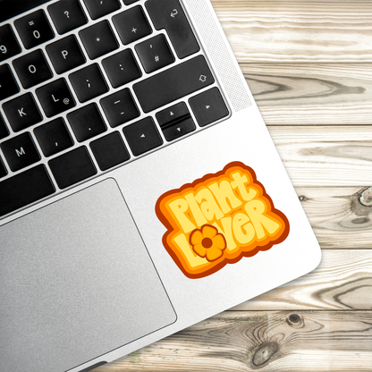 Plant Lover Sticker | Groovy Plant Vinyl Sticker | Retro Plant Sticker | Indoor Plant Gift Sticker