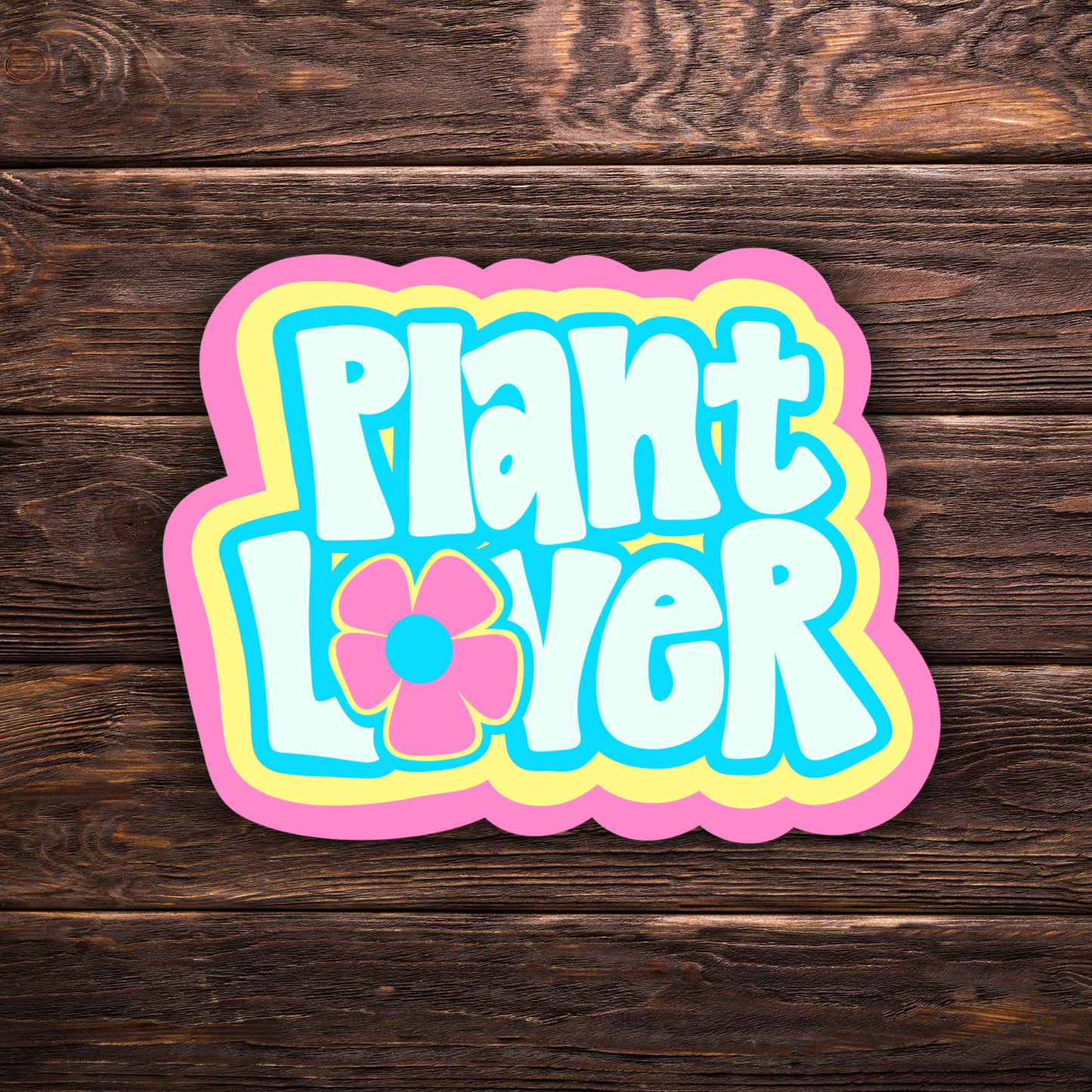 Plant Lover Sticker | Groovy Plant Vinyl Sticker | Retro Plant Sticker | Indoor Plant Gift Sticker