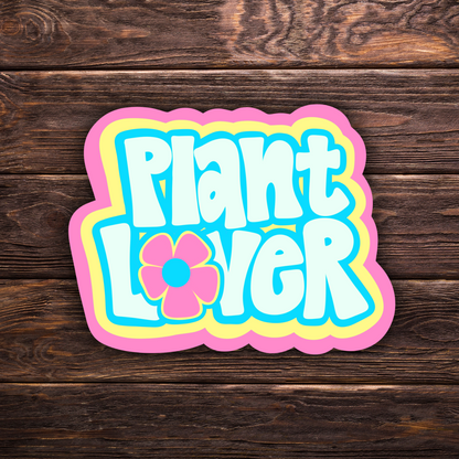 Plant Lover Sticker | Groovy Plant Vinyl Sticker | Retro Plant Sticker | Indoor Plant Gift Sticker