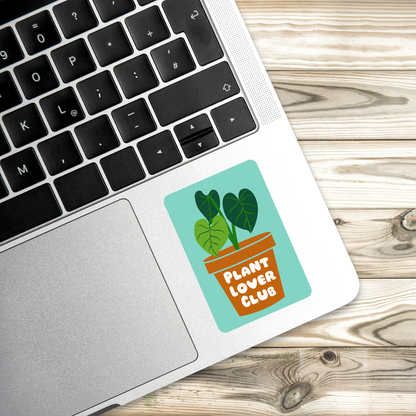 Plant Lover Club Sticker | Aesthetic Plant Sticker | Botanical Club Decal | Plant Mom Sticker | 3" x 2"