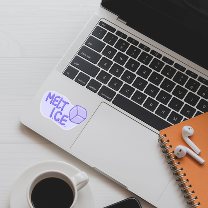 Melt ICE Sticker | 3" x 1.5" | Anti Ice Protest Sticker | Abolish ICE | Immigration Rights | Water-Resistant Activism Sticker