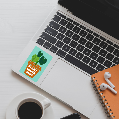 Plant Lover Club Sticker | Aesthetic Plant Sticker | Botanical Club Decal | Plant Mom Sticker | 3" x 2"