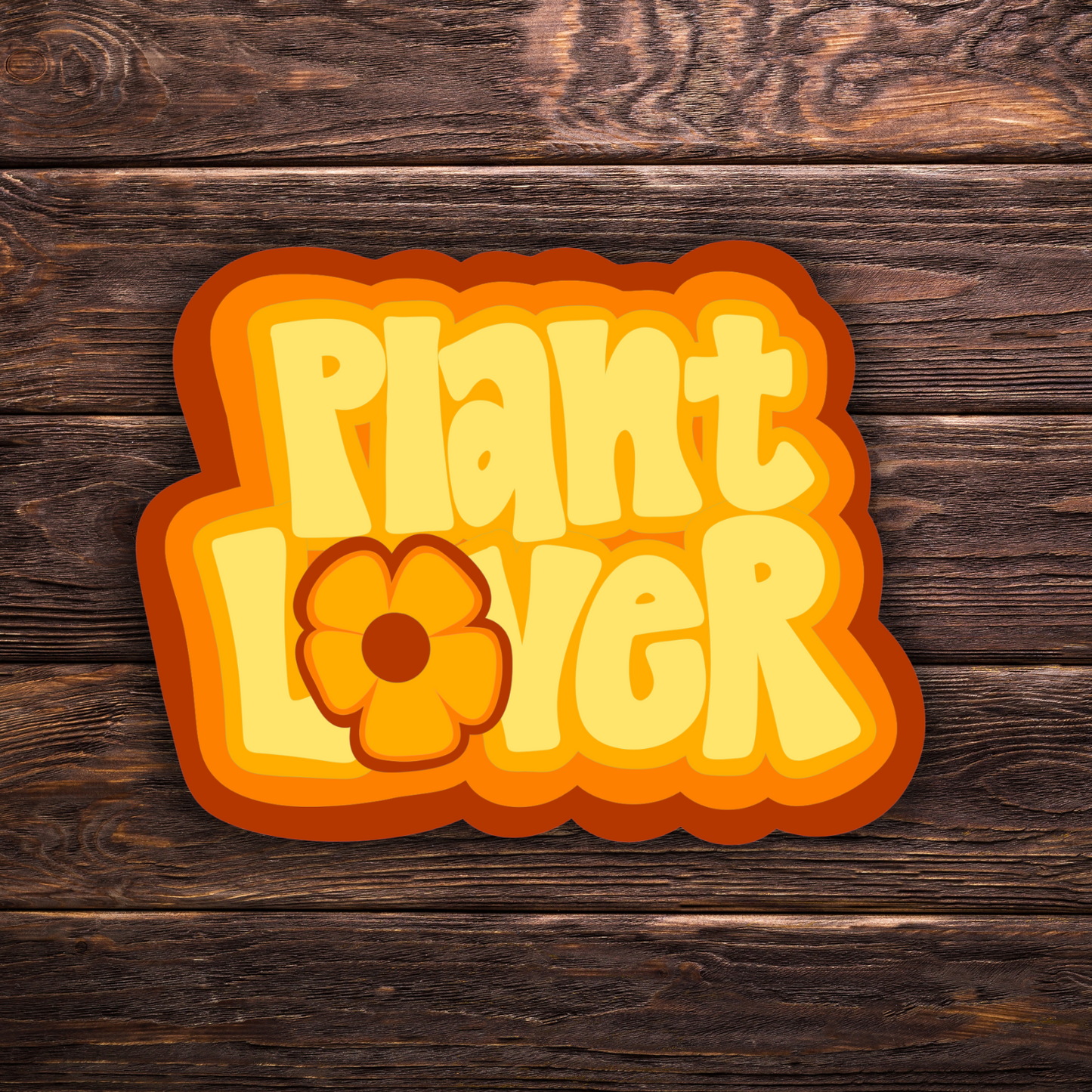 Plant Lover Sticker | Groovy Plant Vinyl Sticker | Retro Plant Sticker | Indoor Plant Gift Sticker