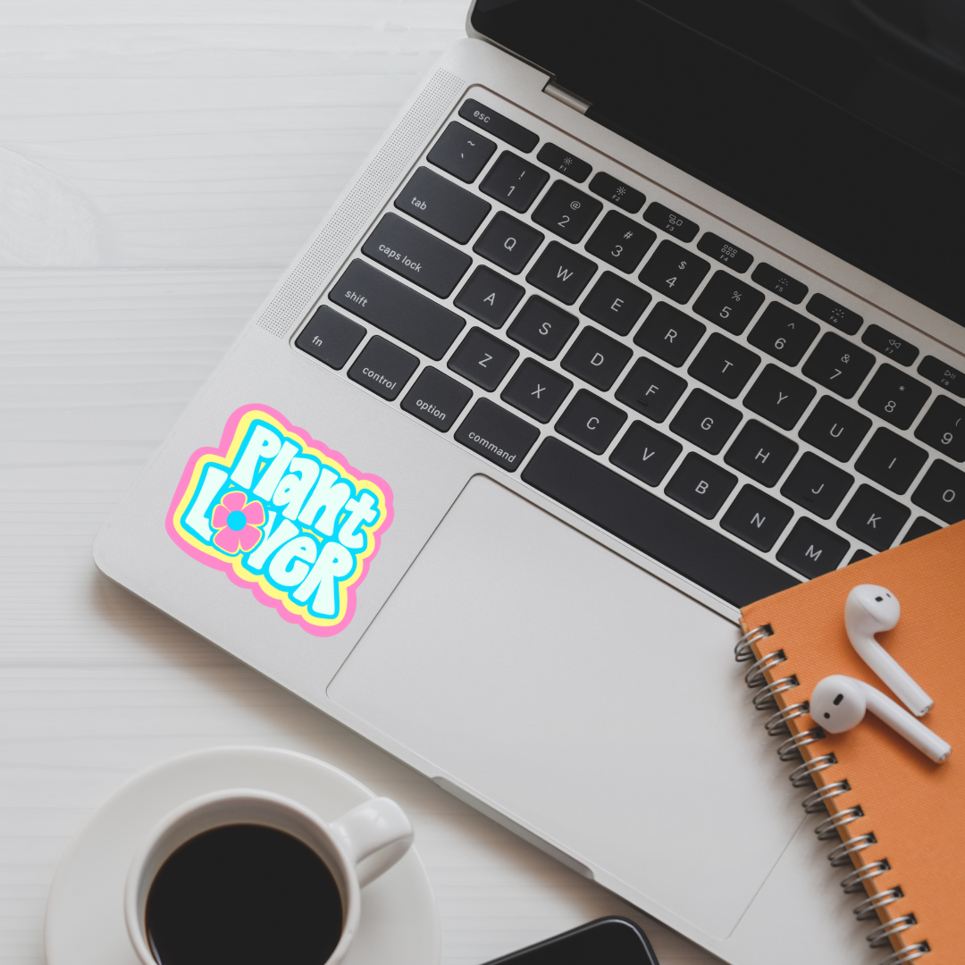 Plant Lover Sticker | Groovy Plant Vinyl Sticker | Retro Plant Sticker | Indoor Plant Gift Sticker