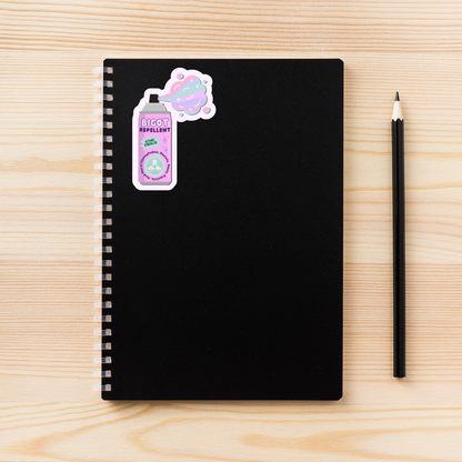 Bigot Repellent Sticker | Anti-Hate Vinyl Decal | 3" x 4" | Social Justice Protest Sticker | Queer Ally Gift | Political Sticker