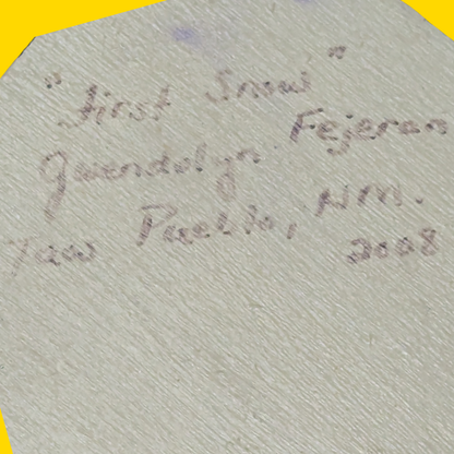 "First Snow" by Gwendolyn Fejeran | Originally Hand-Painted Keepsake Box | Upcycled Vintage Finds by Julez