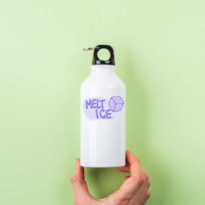 Melt ICE Sticker | 3" x 1.5" | Anti Ice Protest Sticker | Abolish ICE | Immigration Rights | Water-Resistant Activism Sticker