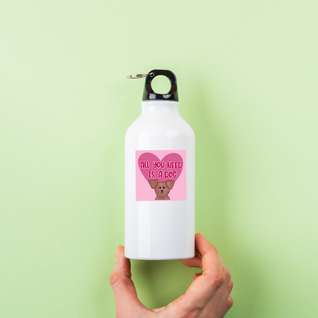 All You Need Is a Dog Sticker | Cute Dog and Heart Design | Vinyl Decal | Pet Lover Gift | Water-Resistant