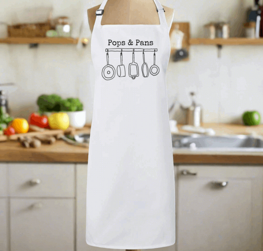 Cook in Style: Pops & Pans Sustainable Recycled Unisex Bib Apron