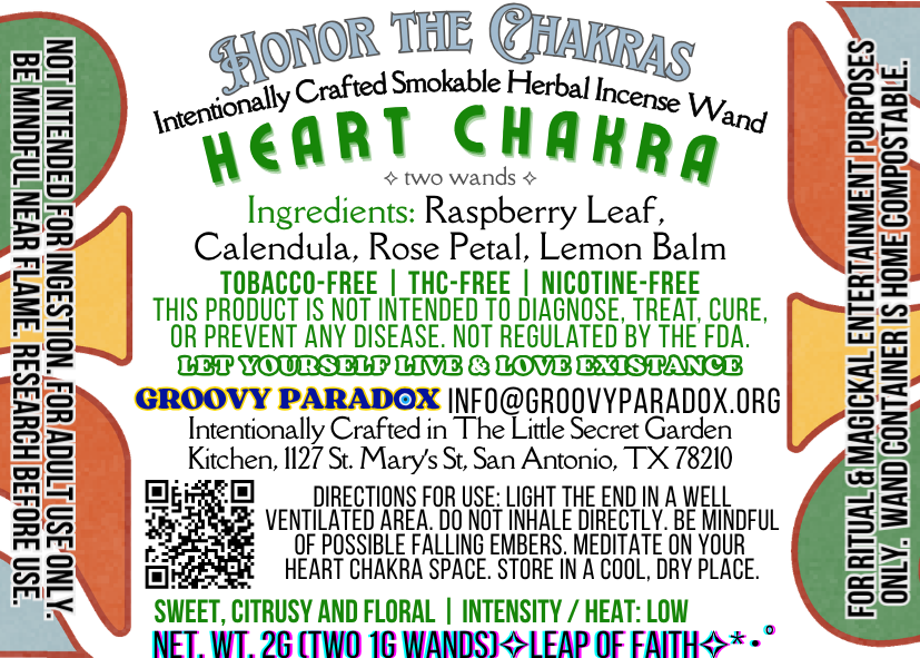 Intentionally Crafted Smokable Herbal Incense Wand - Pack of Two