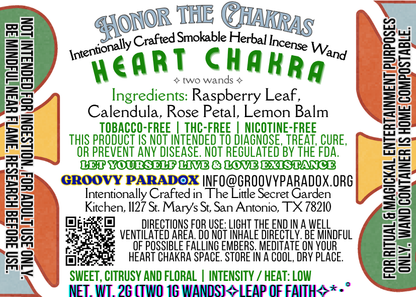 Intentionally Crafted Smokable Herbal Incense Wand - Pack of Two