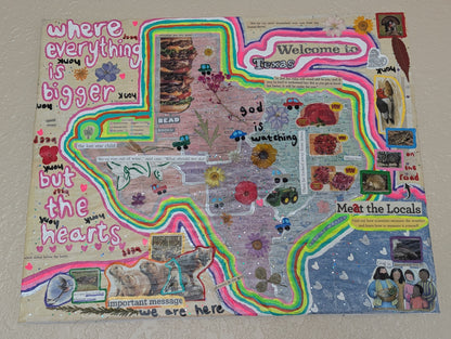 Welcome to Texas -  Multimedia Art - Collage & Painting by OAKE