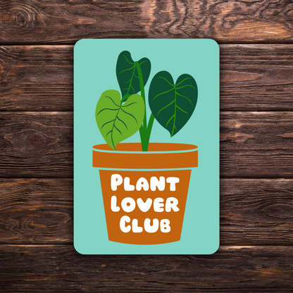 Plant Lover Club Sticker | Aesthetic Plant Sticker | Botanical Club Decal | Plant Mom Sticker | 3" x 2"