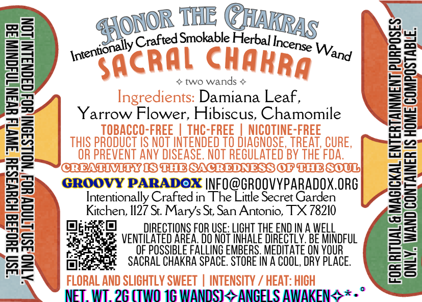 Intentionally Crafted Smokable Herbal Incense Wand - Pack of Two
