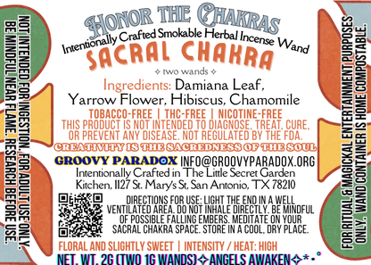 Intentionally Crafted Smokable Herbal Incense Wand - Pack of Two