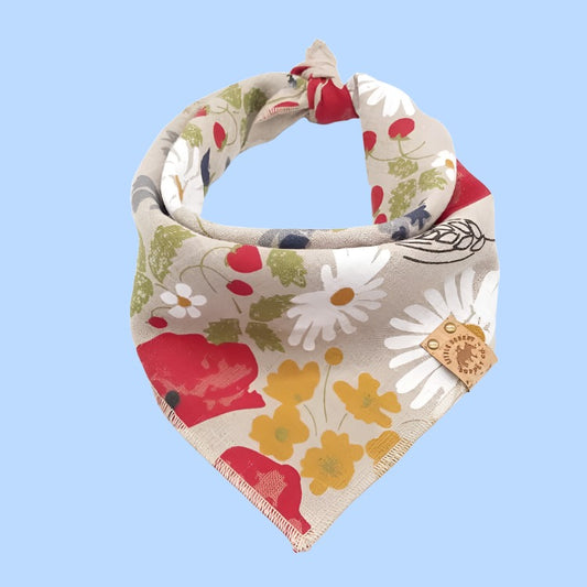 Wildflower Dog Bandana - Stylish Summer Accessory for Your Pup - Safe Warm Weather Wear - Support Collins Community Outreach