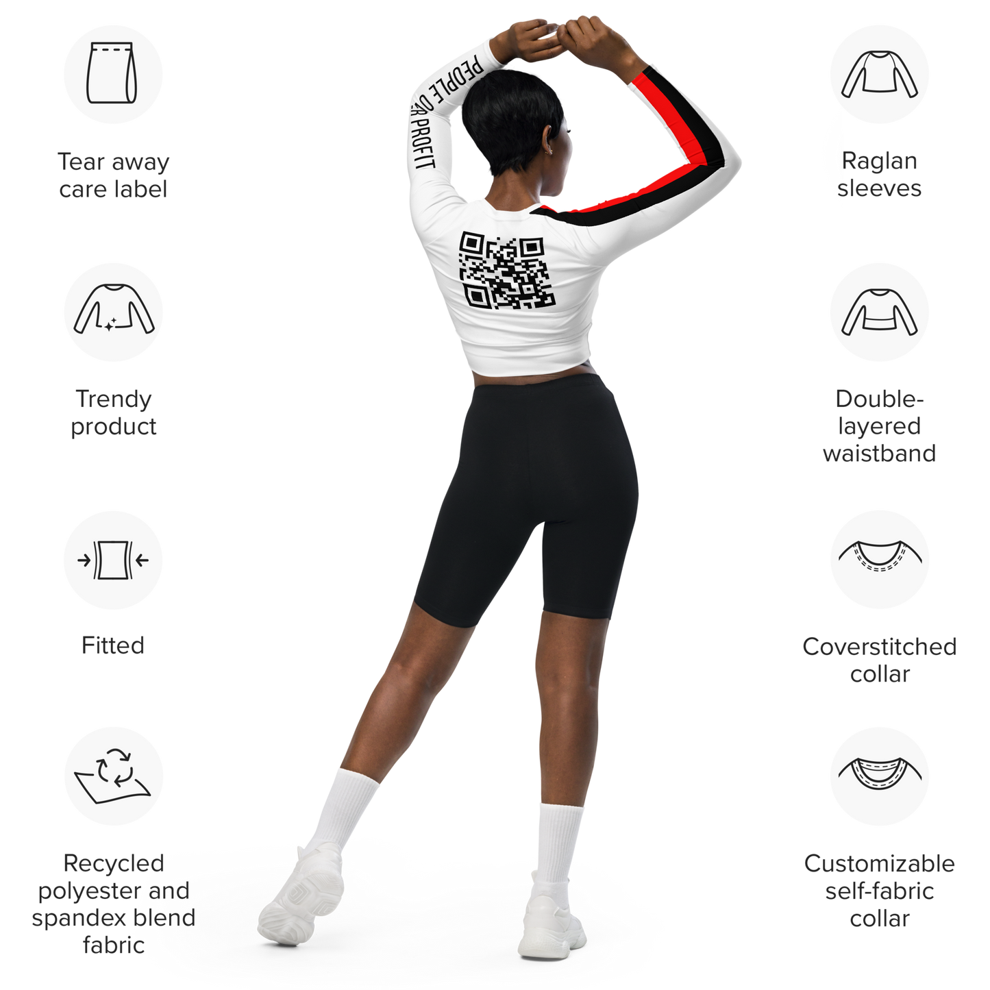 Climate Revolution Recycled Long-Sleeve Crop Top