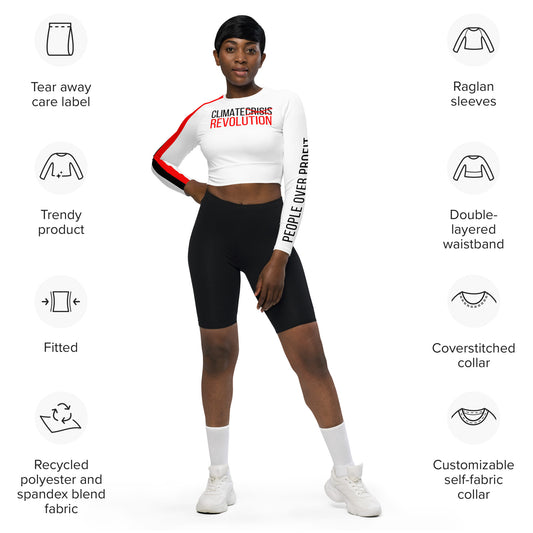 Climate Warrior Recycled Long-Sleeve Crop Top