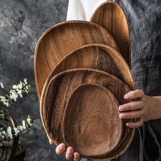 Natural Lovesick Whole Wood Tableware Set: Eco-Friendly Dining Essentials by Pops & Pans