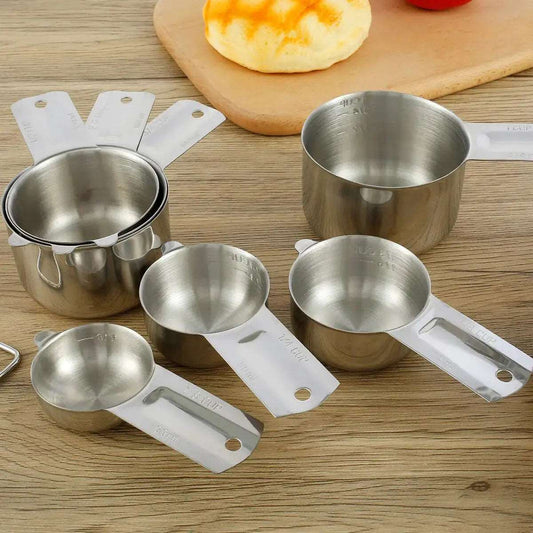 Stainless Steel Precision Measure Cups - Pops & Pans Kitchen Essentials