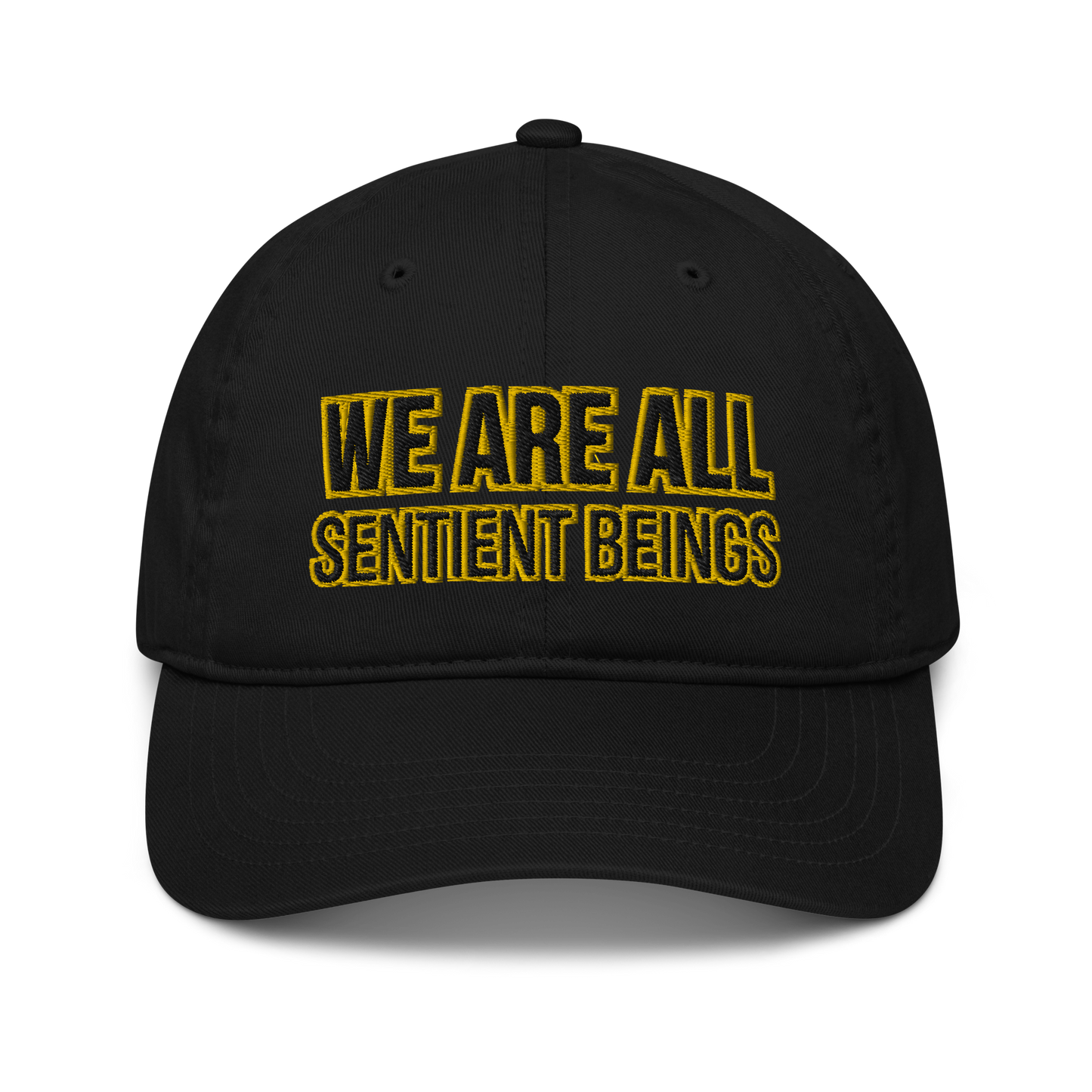 we are all sentient beings - organic vegan cap by pickles