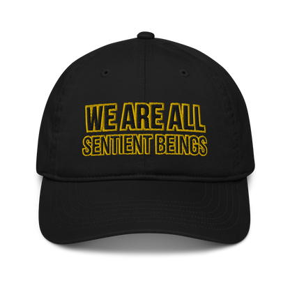 we are all sentient beings - organic vegan cap by pickles