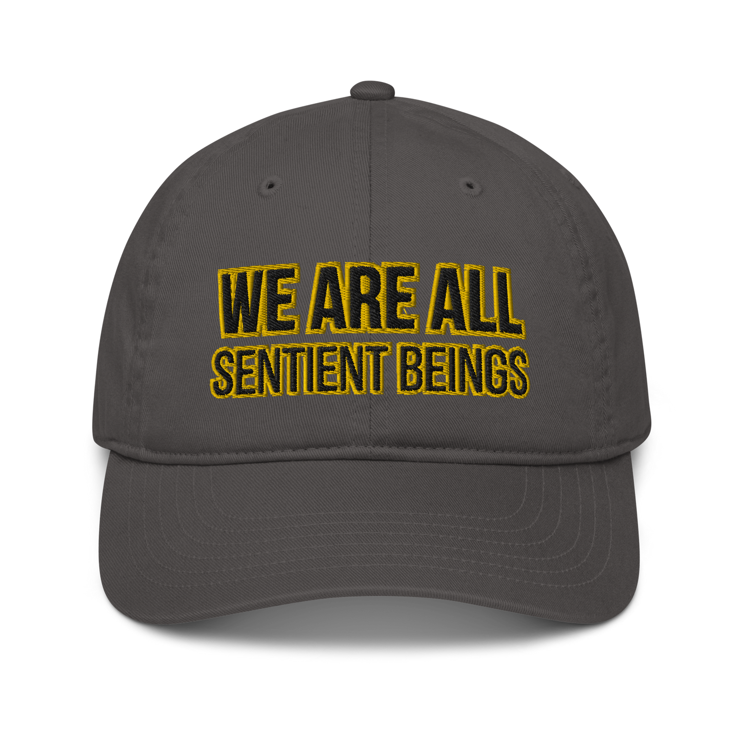 we are all sentient beings - organic vegan cap by pickles