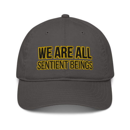 we are all sentient beings - organic vegan cap by pickles