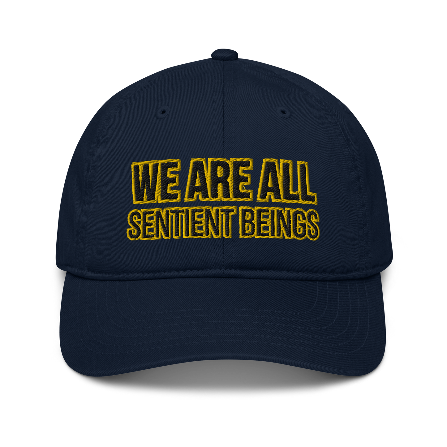we are all sentient beings - organic vegan cap by pickles