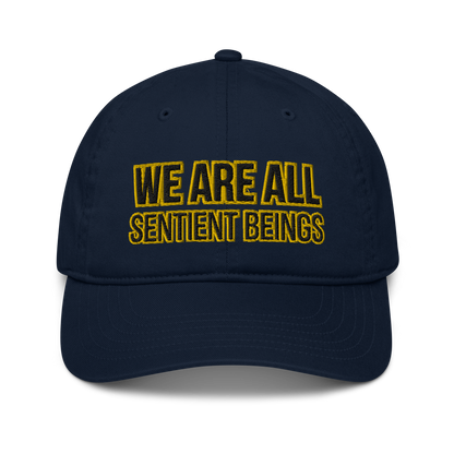 we are all sentient beings - organic vegan cap by pickles